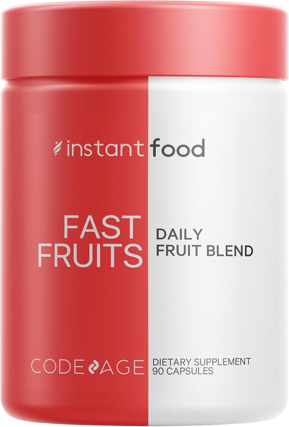 Codeage Instantfood Fast Fruits - Over 15 Fruit Powders Blend - Vegan Whole Food Multivitamin - Non-GMO - 90 Capsules - görsel 1