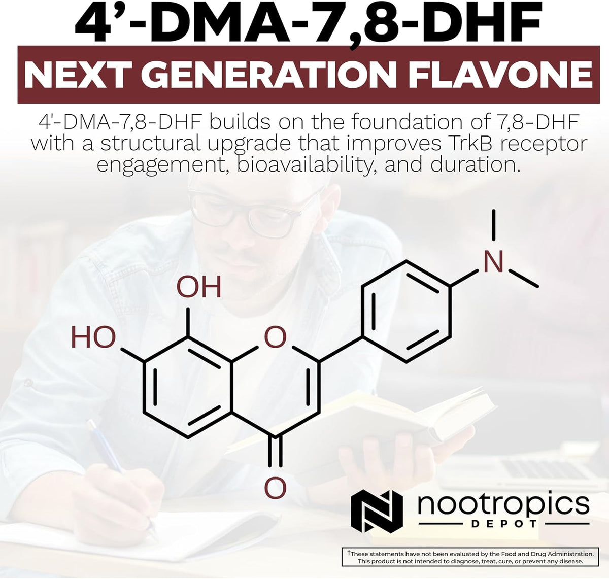 Nootropics Depot 4'-DMA-7,8-DHF 10mg Capsules (30 Count) - görsel 5