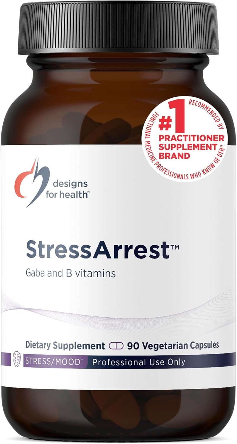 StressArrest – GABA, Glycine, Niacinamide & Pantothenic Acid to Help Support a Balanced Mood (90 Capsules) - görsel 1