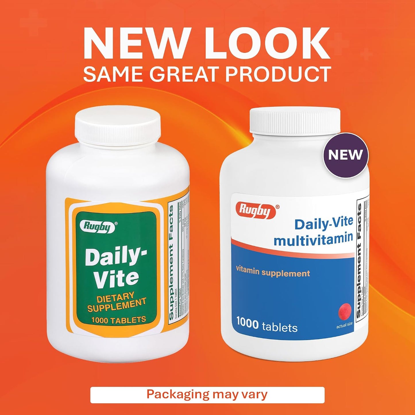 Rugby Daily-Vite Multivitamin Tablets - 1000 Count - görsel 3