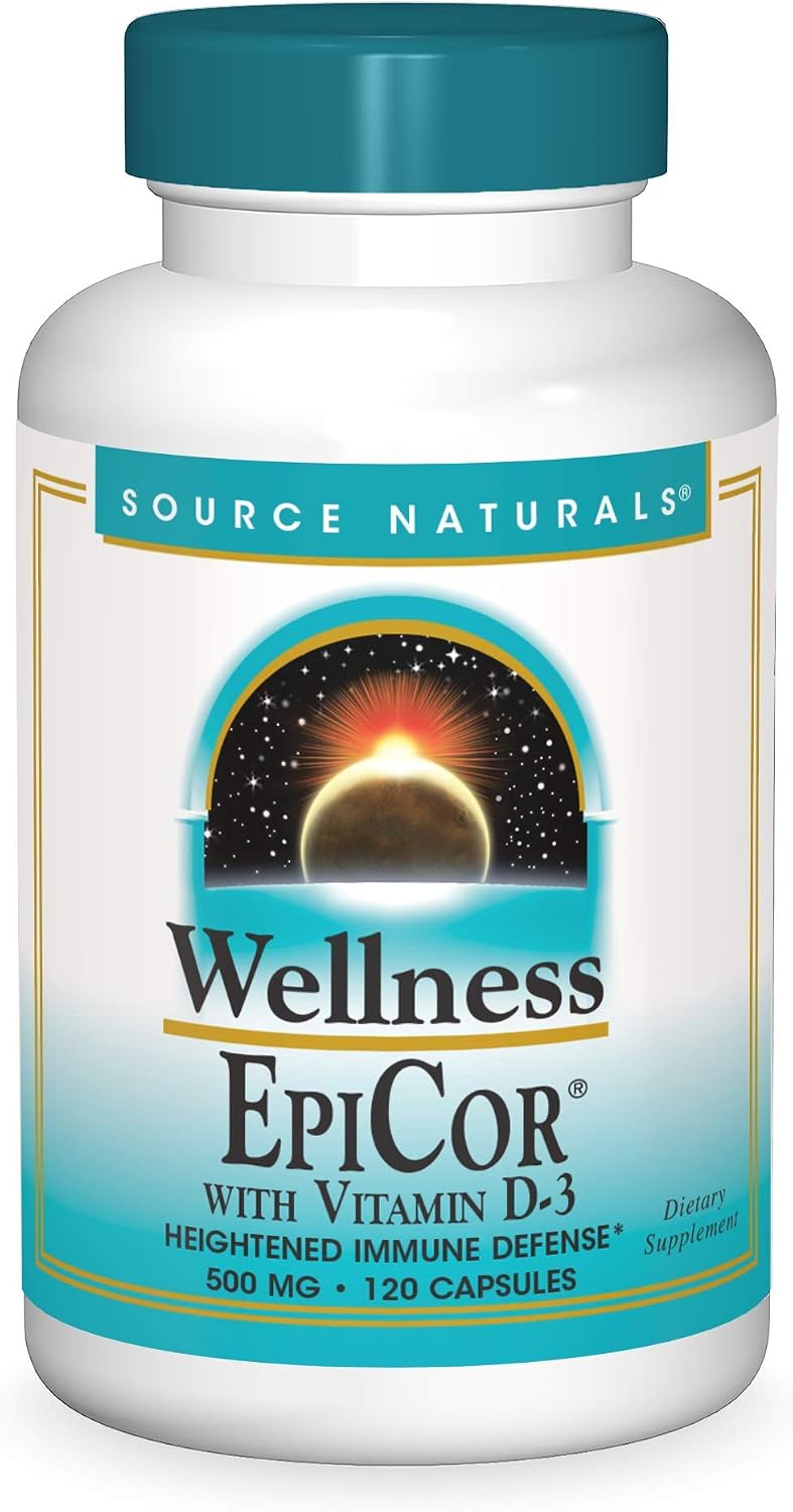 Source Naturals Wellness EpiCor with Vitamin D3 - 120 Capsules - görsel 1