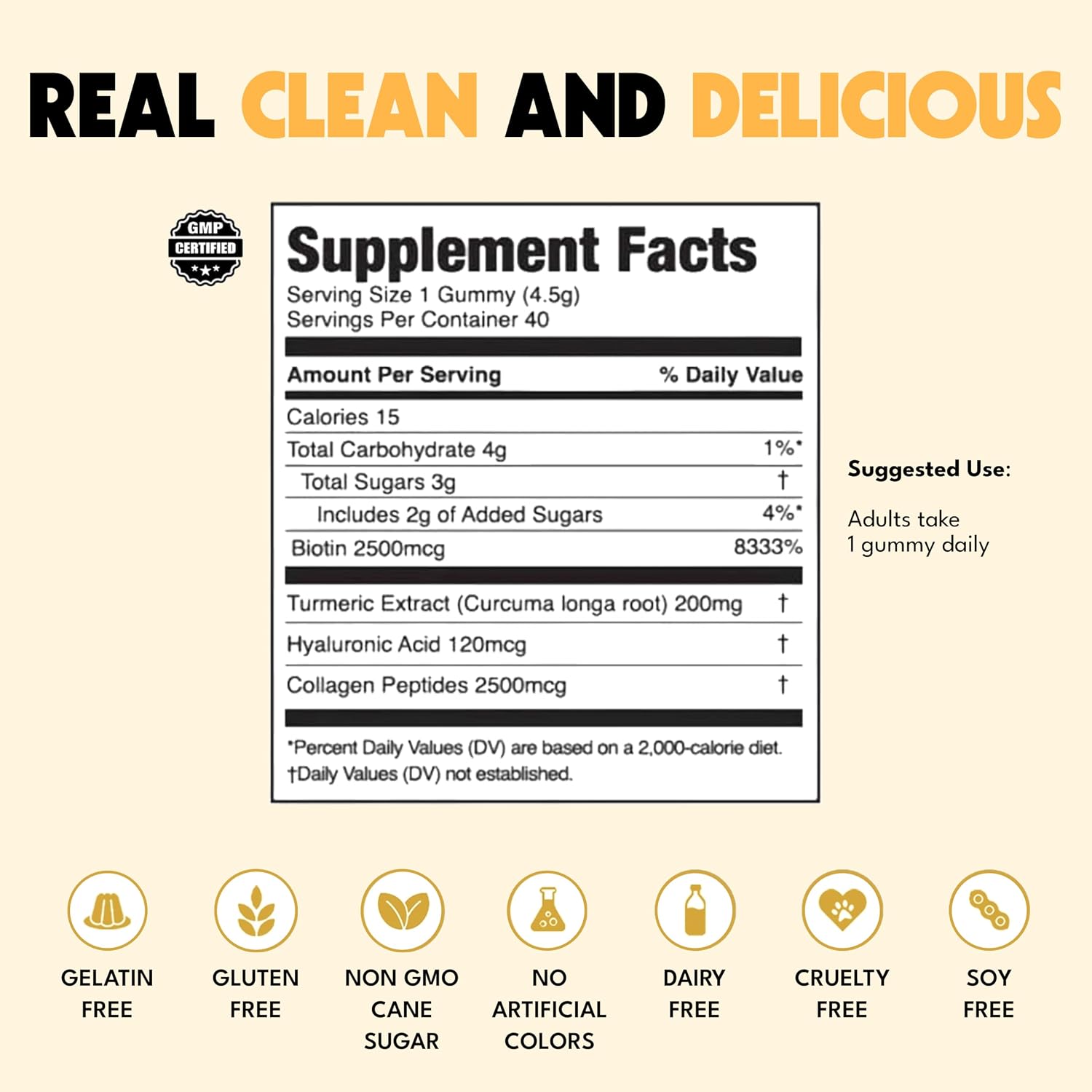 JUGO Beauty + SUPERFOODS Hair, Skin and Nails Collagen Gummies - görsel 5