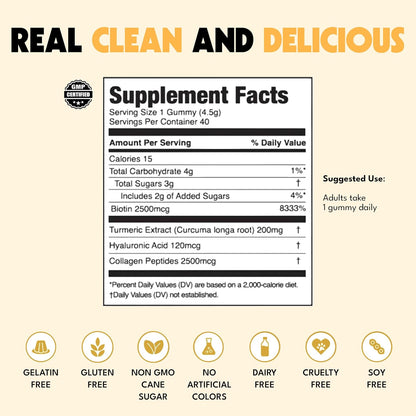 JUGO Beauty + SUPERFOODS Hair, Skin and Nails Collagen Gummies