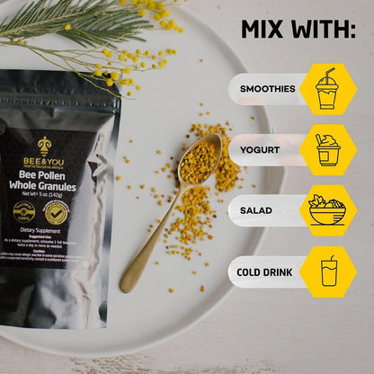 BEE and You Bee Pollen Granules, 142 g - 100% Pure Natural Supplement