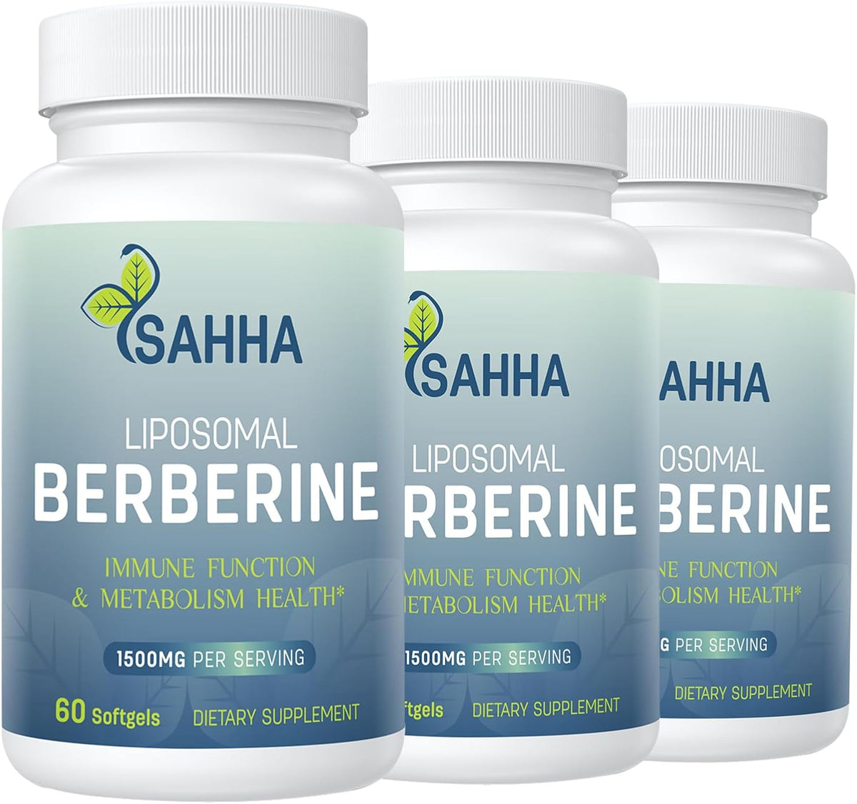 Sahha Liposomal Berberine HCL 1500mg – High Bioavailability Supplement for Men and Women (2 Pack) - görsel 8