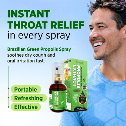 Brazilian Green Propolis Extract Throat Spray with Honey – 30 ml Oral Wellness Mist
