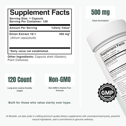 ON Onion Extract Capsules 500mg – Allium cepa Herbal Supplement