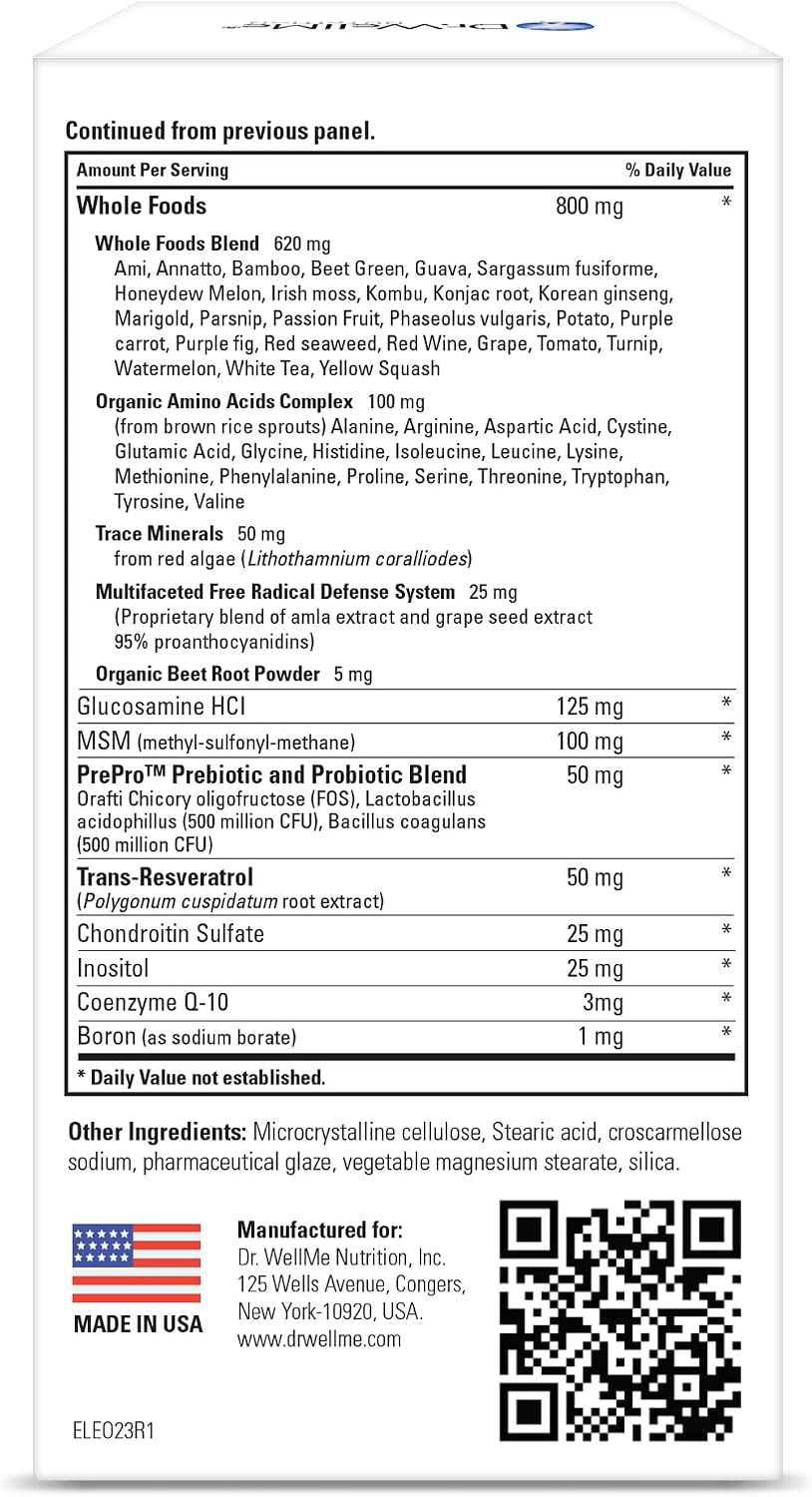 MultiWell Multivitamins for Adults 120 Tablets – High Potency Multivitamin with Whole Foods, Minerals, Antioxidants, Probiotics – Energy, Immune, Heart and Digestive Health - görsel 4