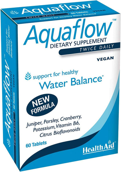 Aquaflow Water Balance Support Tablets – Traditional Botanical Blend for Fluid Balance – 60 Tablets