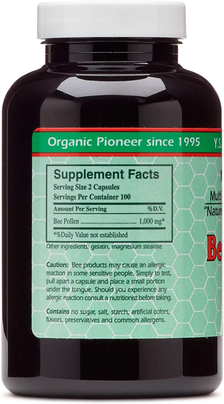 YS Organic Bee Pollen 550 mg, 200 Capsules - görsel 2