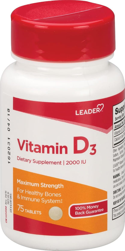 Leader Vitamin D 1000 IU Softgels, 250 Softgels