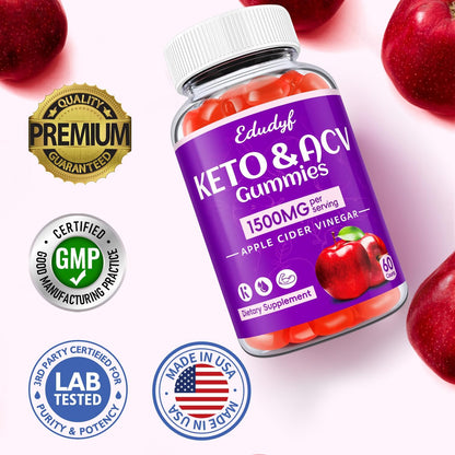 EDUDYF Keto ACV Gummies with Organic Apple Cider Vinegar & Probiotics - 120 Gummies