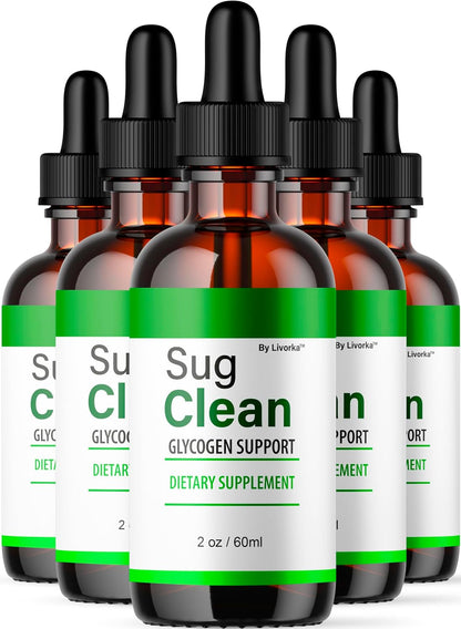 Sug Clean Drops - Premium All-Natural Food Supplement, 5 Bottles