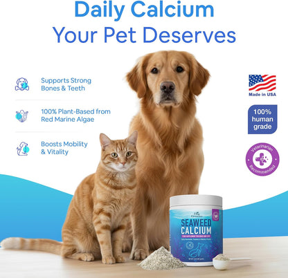 Dog Greens Seaweed Calcium Mineral Supplement for Dogs and Cats (14 oz, 4-Pack)