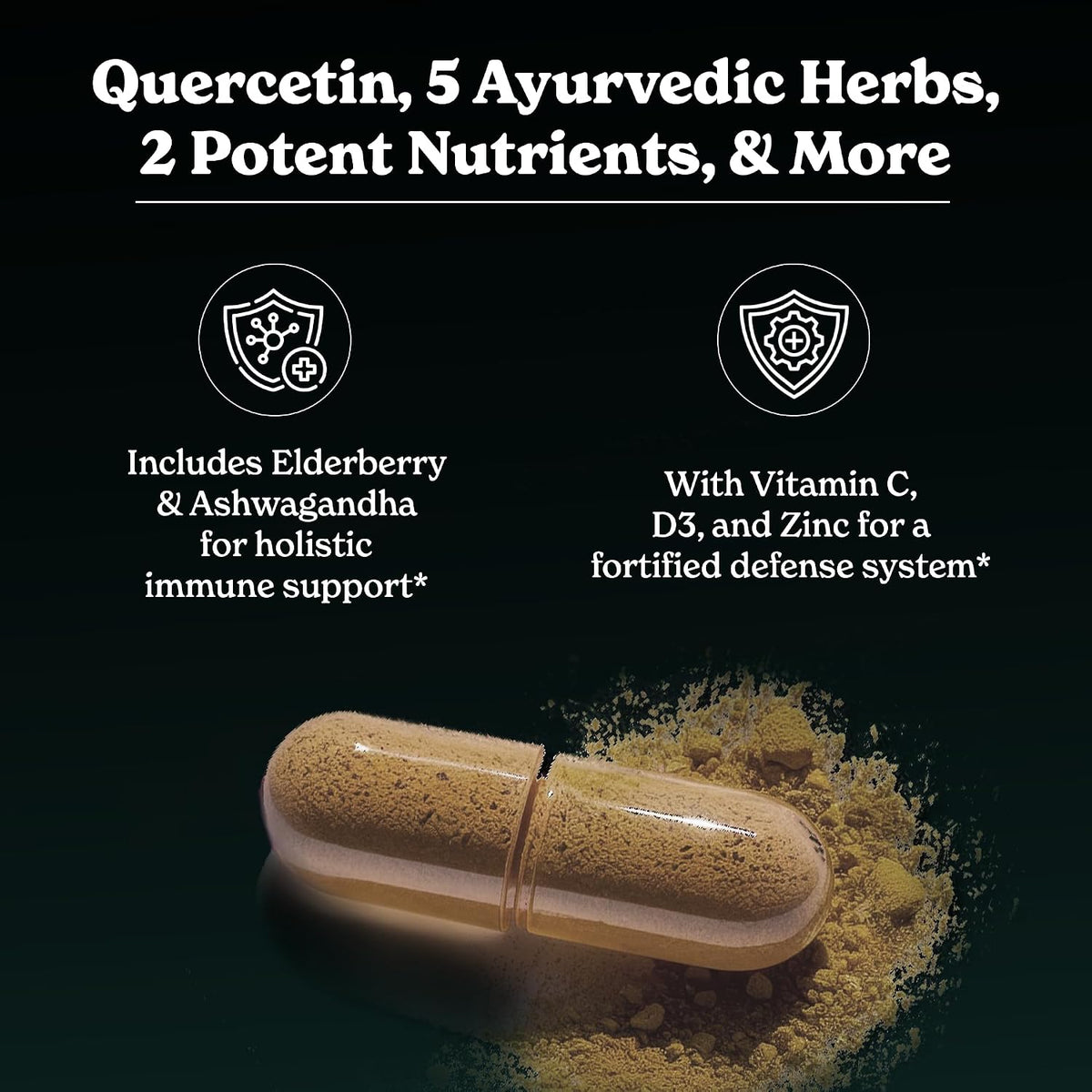 Better Alt Quercetin Capsules - 100mg Quercetin with Elderberry, Ashwagandha & 11 Potent Ingredients - görsel 3