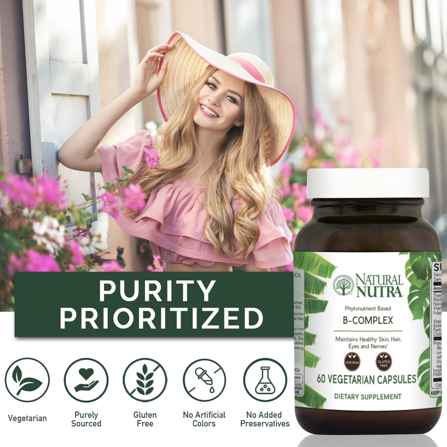 Natural Nutra Vitamin B Complex, 60 Vegetarian Capsules - görsel 4
