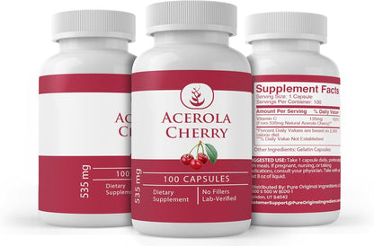 Pure Original Ingredients Acerola Cherry (100 Capsules) - Pure, No Additives