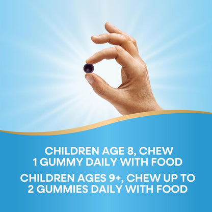 Nature's Way Kids Cool & Calm Gummies, Lemon Balm, Magnesium, Vitamin B6, L-Theanine, Grape Flavoured, 40 Count