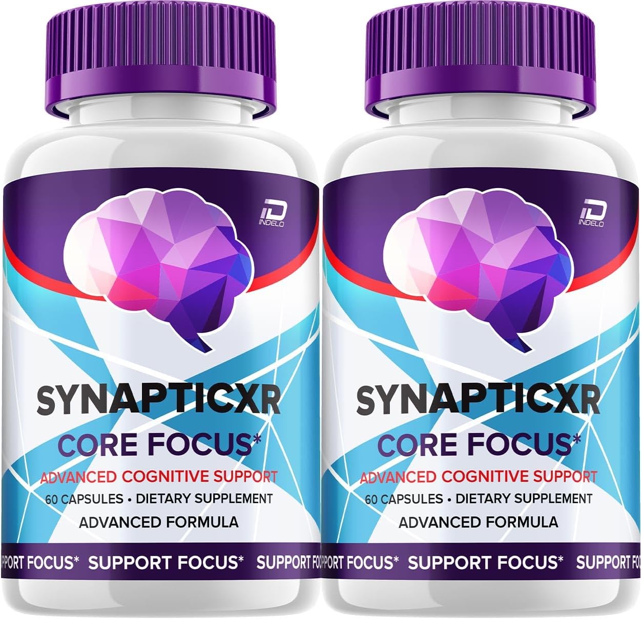 SynapticXR Brain Supplement Capsules – Natural Memory and Focus Formula (2-Pack, 120 Capsules) - görsel 1