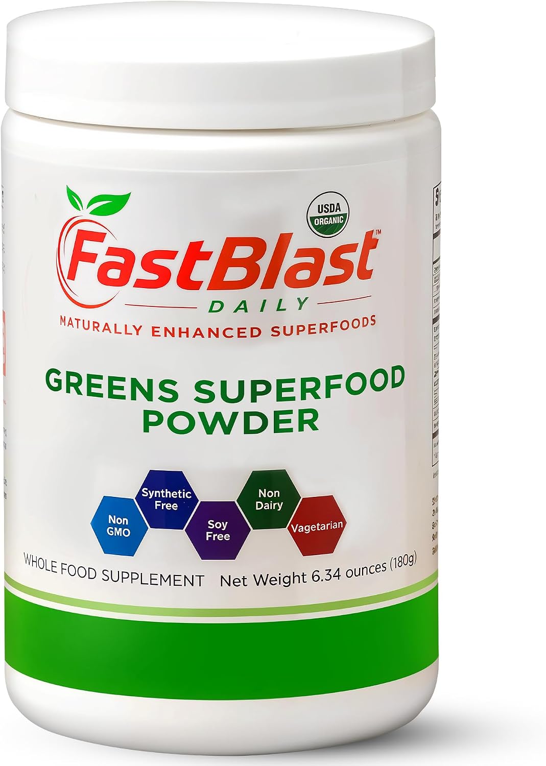 FastBlast Organic Super Greens Powder – Over 30 Superfoods with Probiotics, 180g - görsel 2