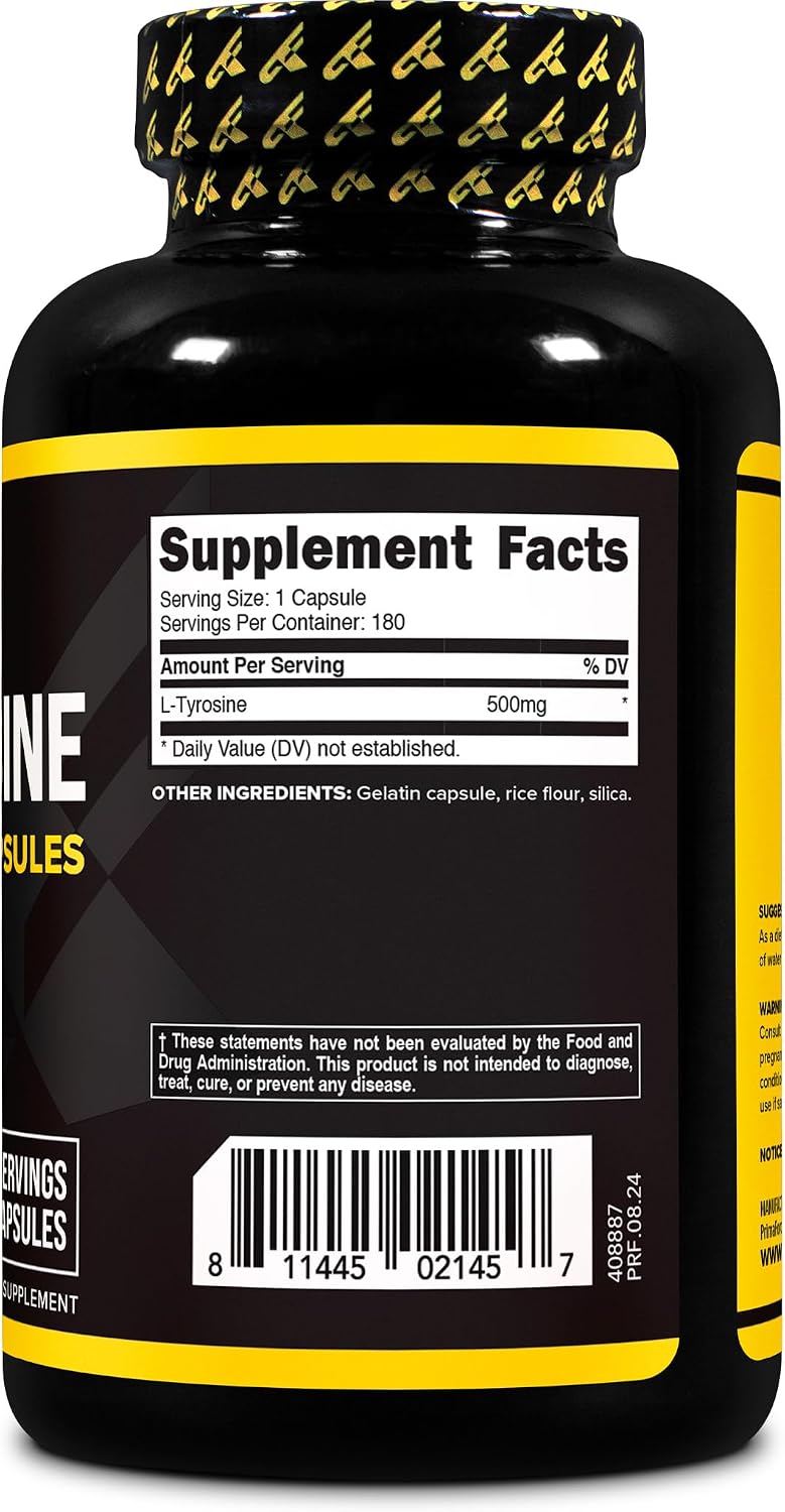 Primaforce L-Tyrosine Capsules 180 Capsules, 500 mg per Serving - görsel 4