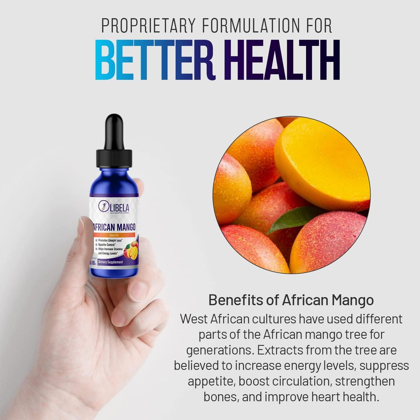 African Mango Liquid Drops 11-in-1 Herbal Complex – High Absorption Irvingia Gabonensis with L-Carnitine, Maca Root & Amino Acids – Metabolic Support & Cellular Energy Formula – Vegan, 60 ml - görsel 4