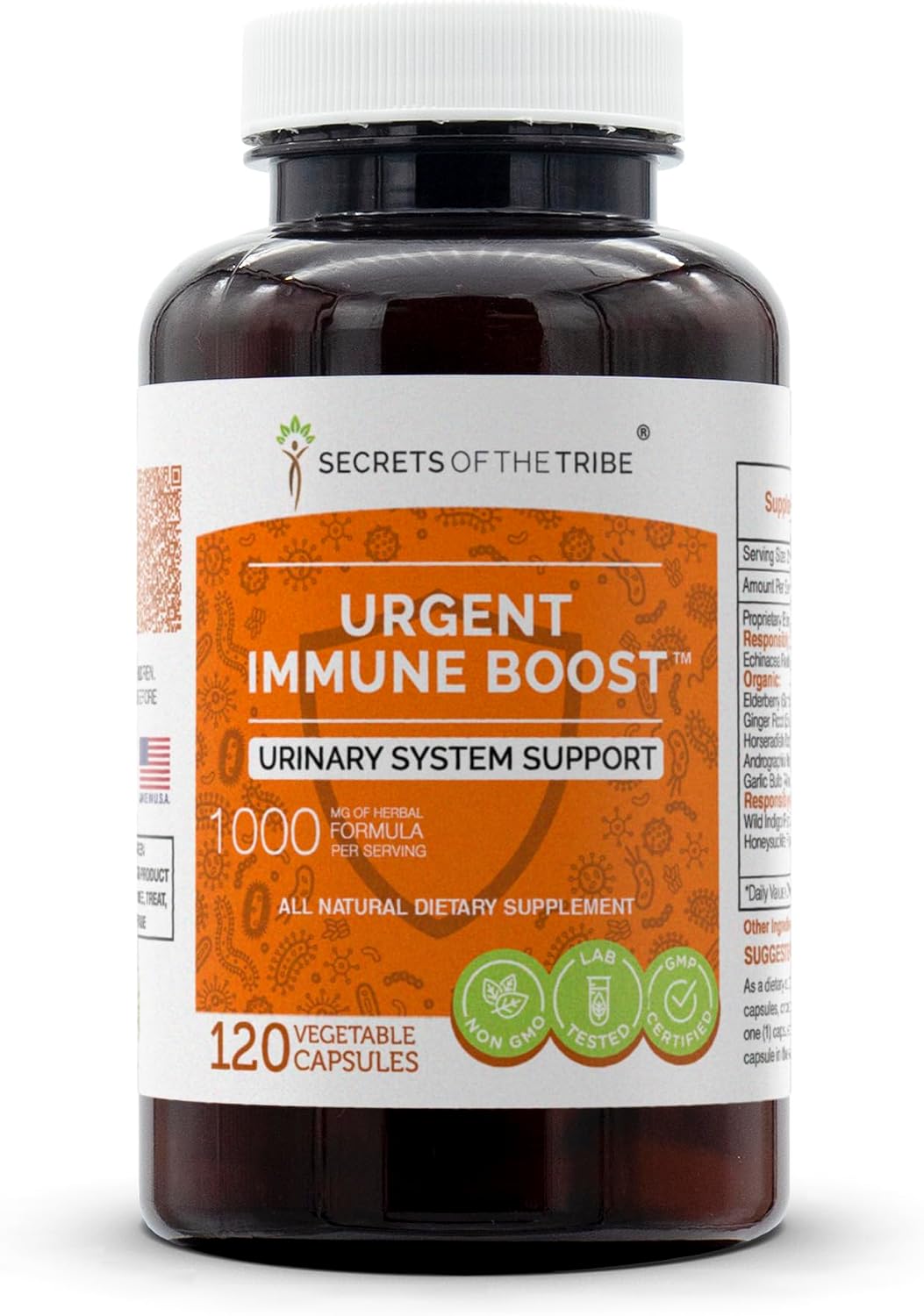 Secrets of the Tribe Urgent Immune Boost - Herbal Supplement, 120 Capsules - görsel 1