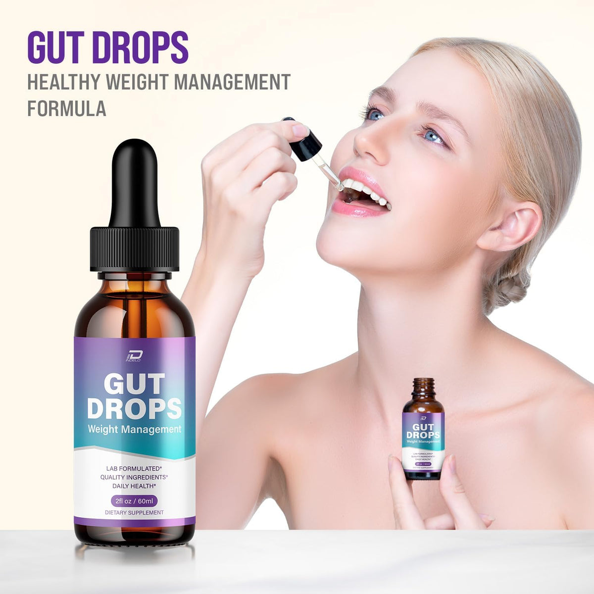 Gut Drops Healthy Formula – GutDrops All Natural Healthy Levels - Extra-Strength Liquid (1 Pack – 1 Month Supply) - görsel 2