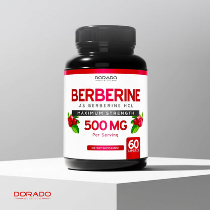 Dorado Nutrition Berberine Supplement 500mg – Digestive and Metabolic Support for Adults – 60 Vegan Capsules