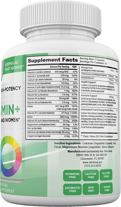 Keto Multivitamin for Women and Men – 35 Potent Ingredients for Immune Support – Non-GMO, Gluten-free, Sugar Free – 30-Day Supply