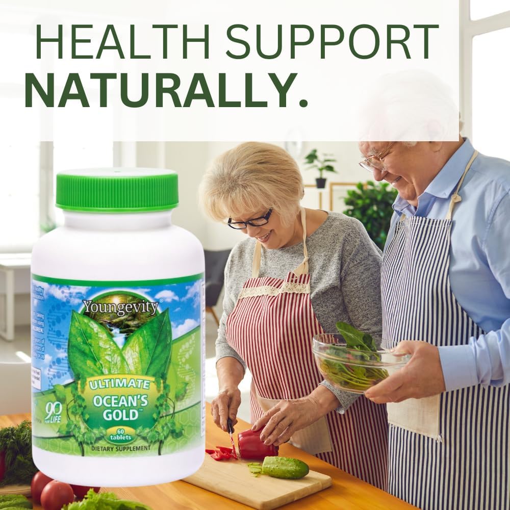 Youngevity Ultimate Ocean's Gold – Supports Thyroid Health and Overall Wellness with Ocean-Derived Nutrients - 60 Tablets (Pack of 2) - görsel 3