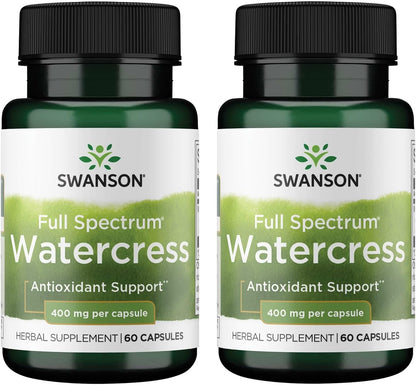 Swanson Full Spectrum Watercress 400 mg 60 Capsules (2 Pack)