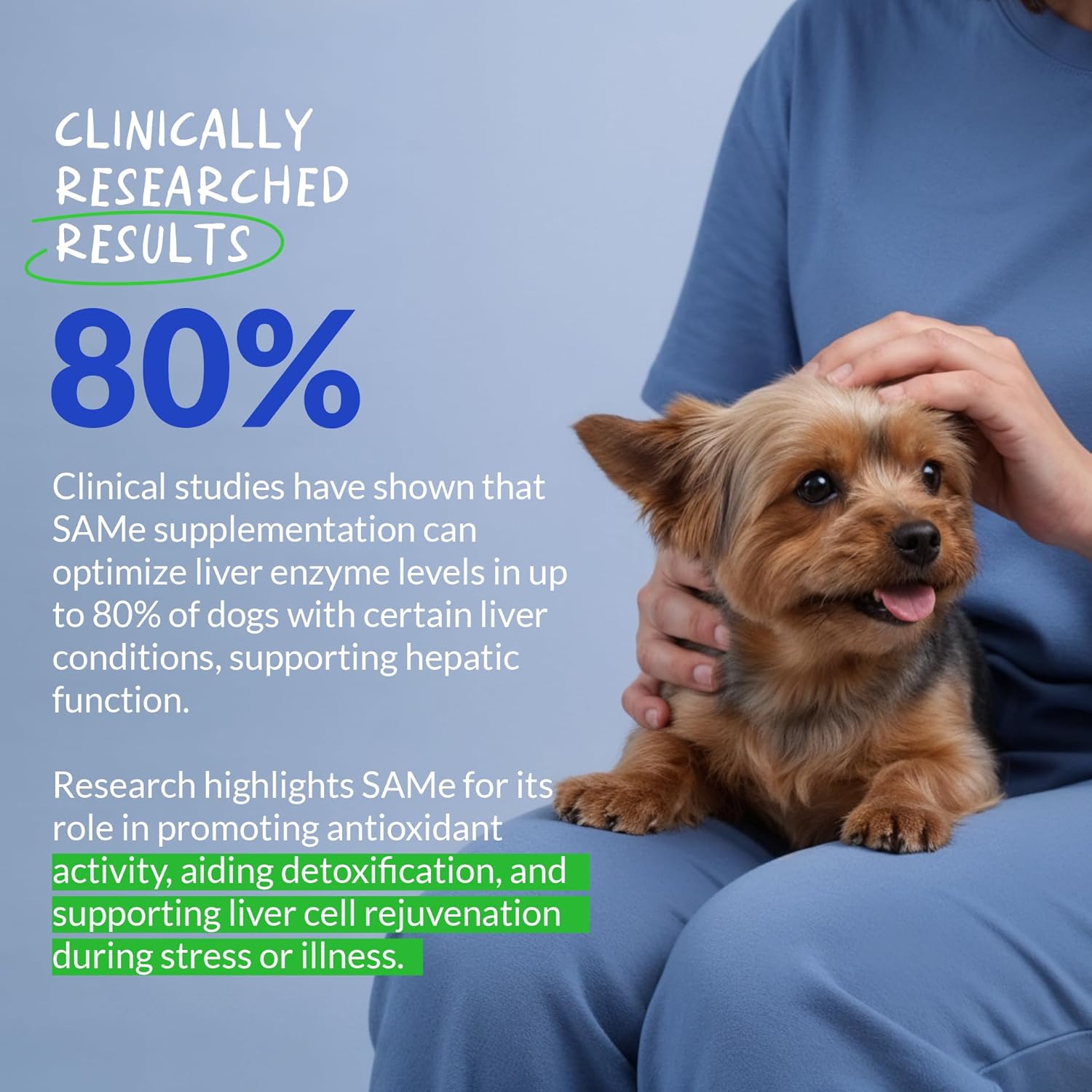 Same for Dogs 120 Tablets - Liver Supplement, Brain & Mood Support | S-Adenosyl-L-Methionine formula - görsel 3