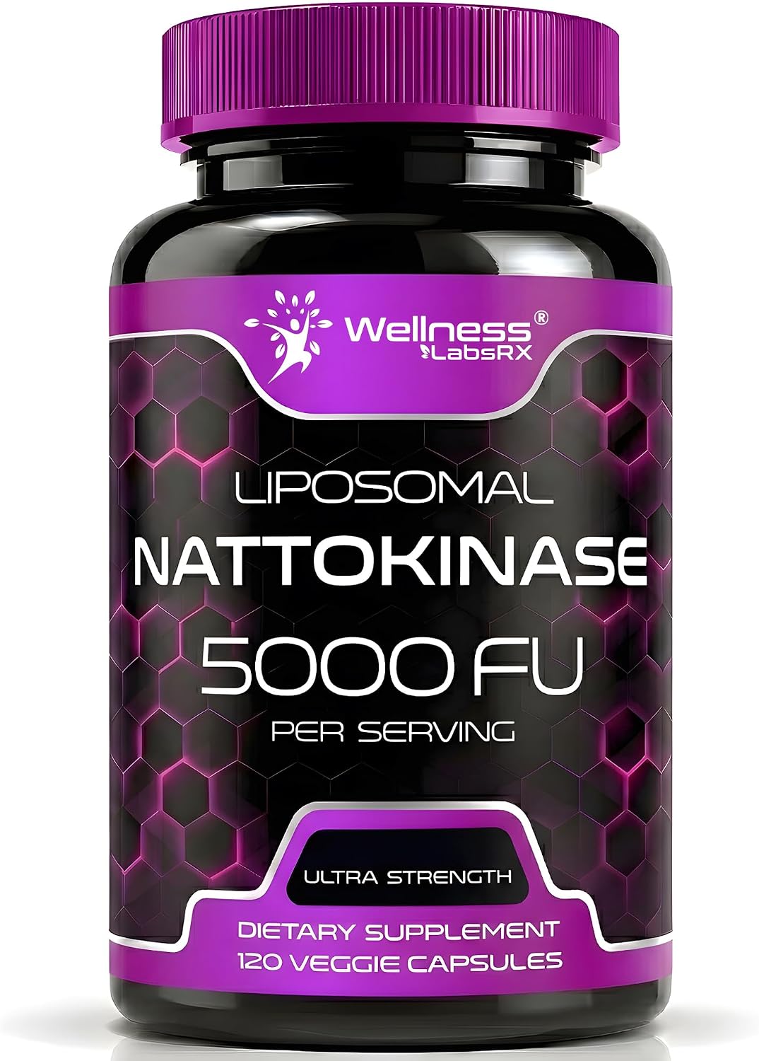 Wellness LabsRx Nattokinase Supplement 5000 FU, 120 Capsules - görsel 1