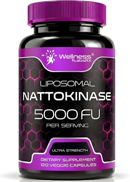 Wellness LabsRx Nattokinase Supplement 5000 FU, 120 Capsules
