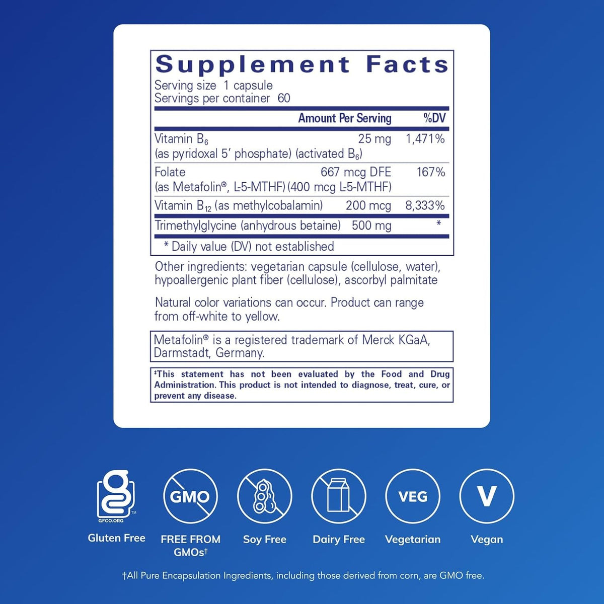 Pure Encapsulations Homocysteine Factors – 60 Capsules - görsel 2