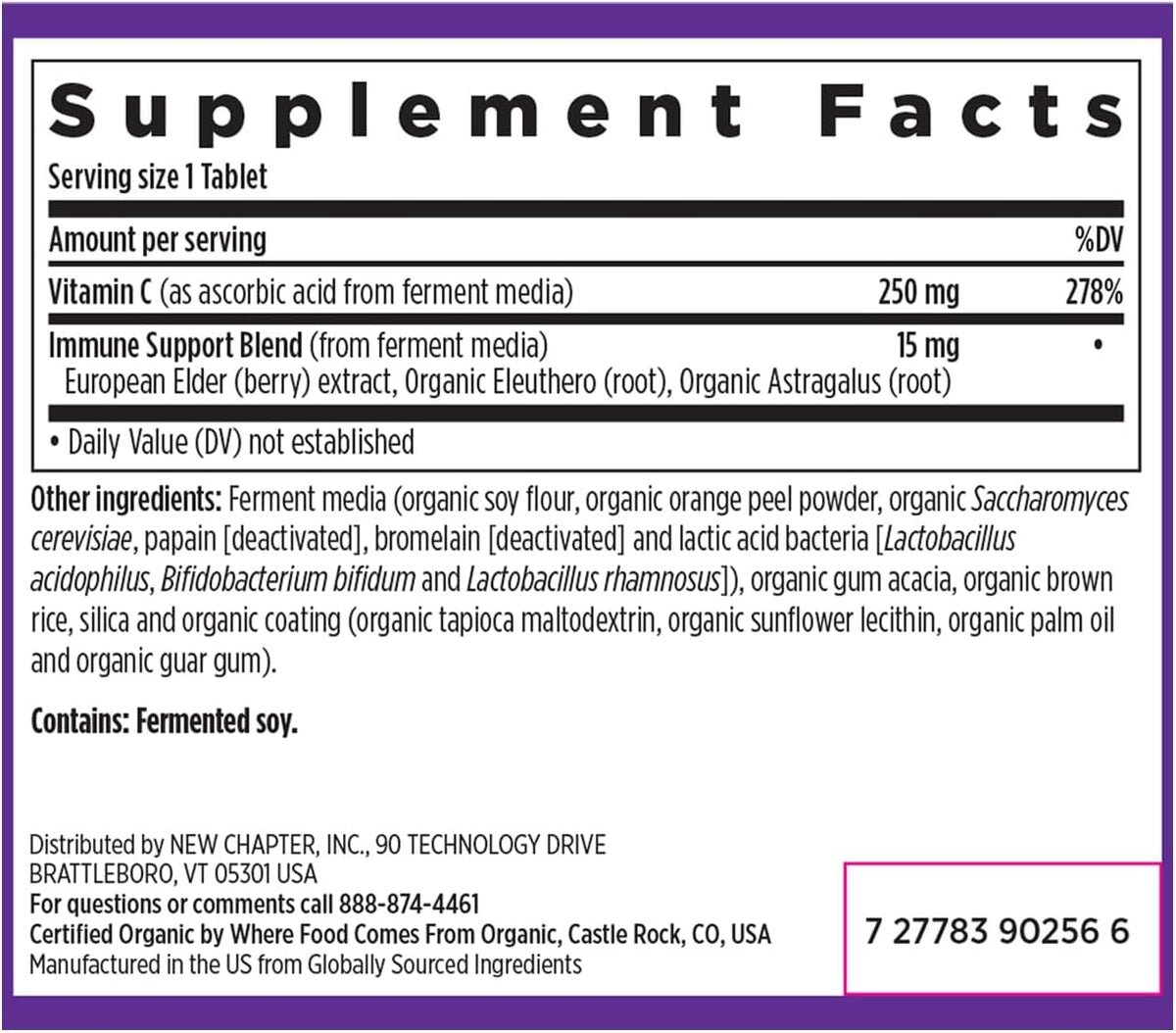 New Chapter Fermented Vitamin C, 30 Tablets - görsel 3
