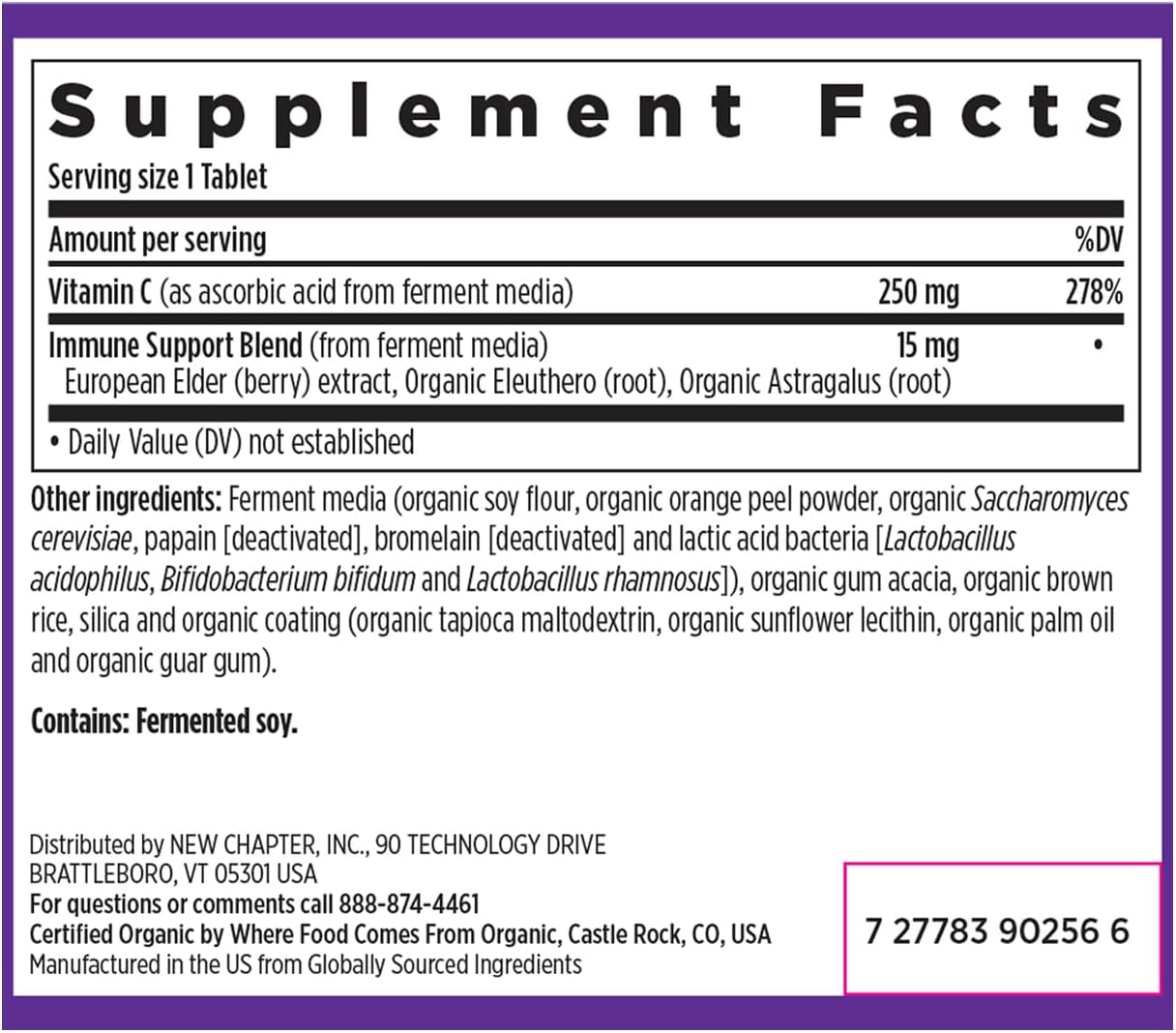 New Chapter Fermented Vitamin C, 30 Tablets - görsel 3