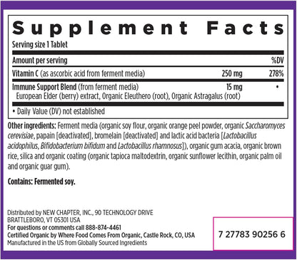 New Chapter Fermented Vitamin C, 30 Tablets