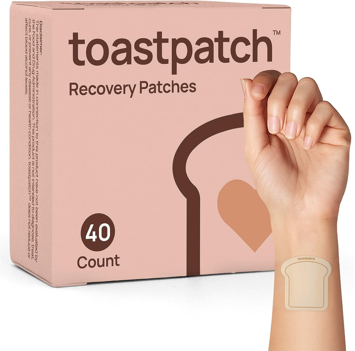 Toastpatch Recovery Patches – 40 Pack – Natural After Party Relief with Vitamins and Herbal Extracts - görsel 1
