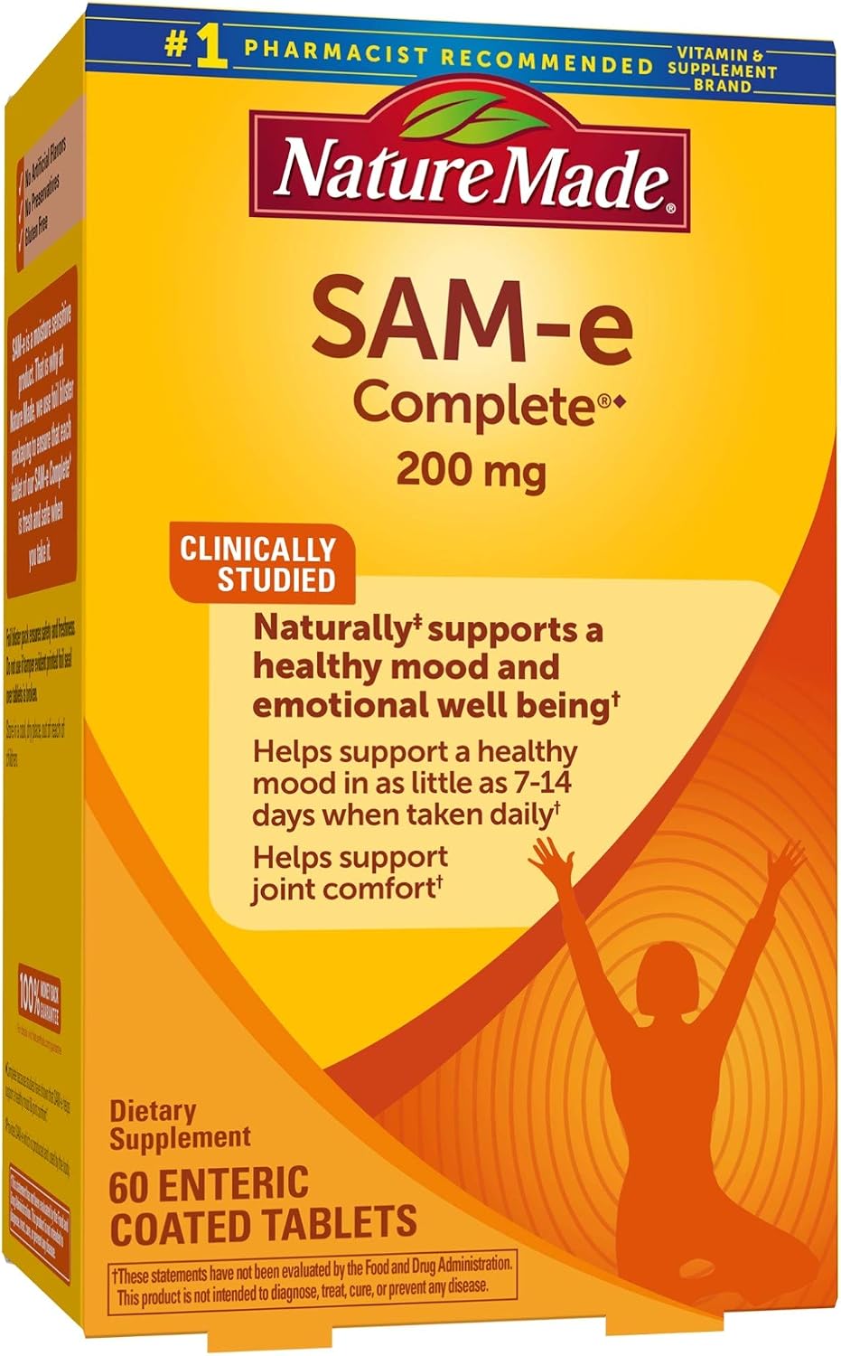 SAM-e Complete 200 mg Tablets, 60 Tablets for Supporting a Healthy Mood - görsel 1