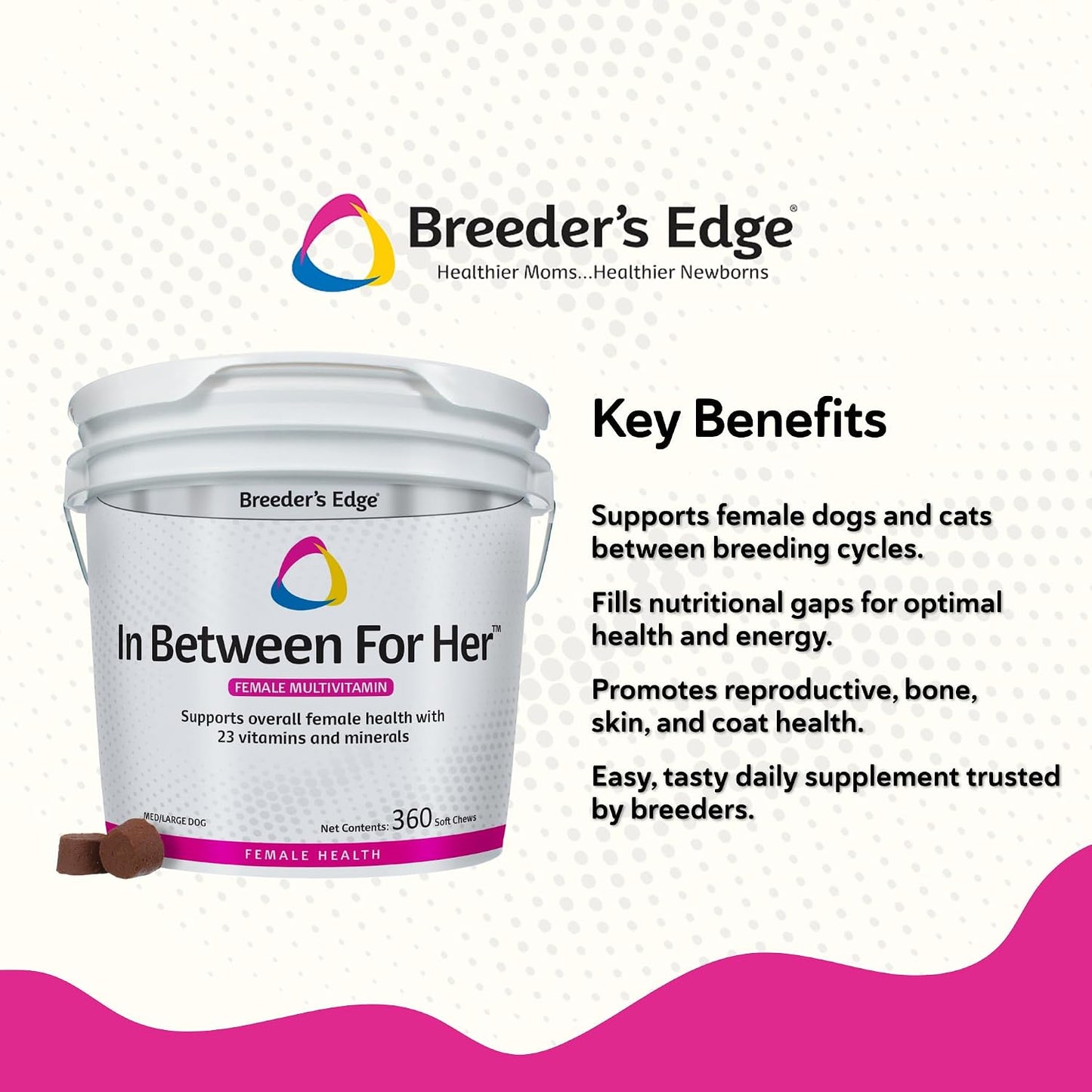 Breeder's Edge in Between for Her Daily Multivitamin for Breeding Dogs and Cats, 360ct - görsel 3