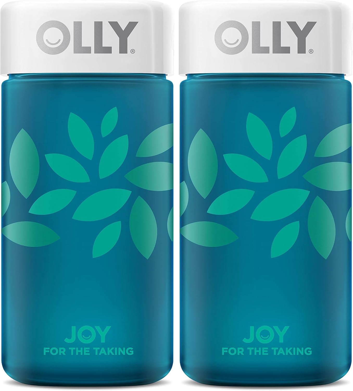 OLLY Joy Jar Gift - Easy Refillable Glass Bottle Vitamin Container, Holds Up to 120 Gummies, Limited Edition 2022 - görsel 7