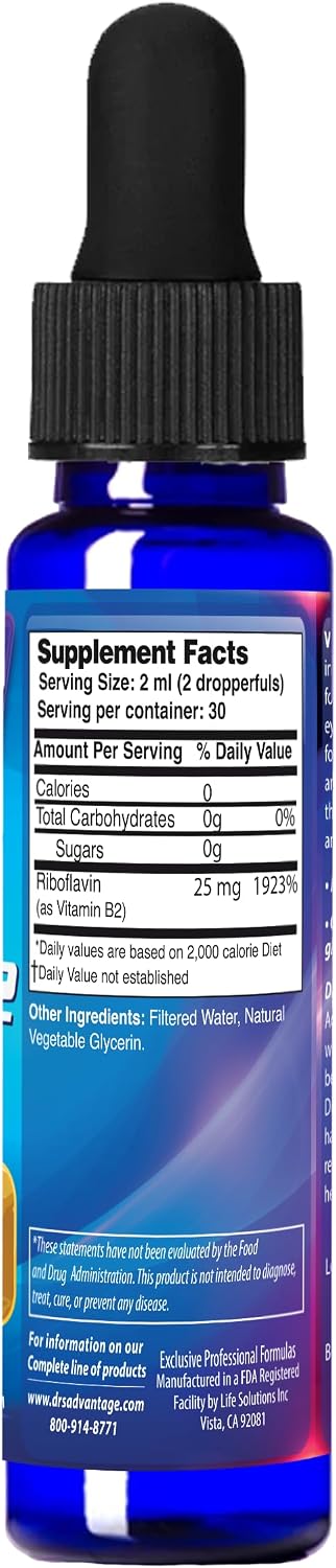 Dr's Advantage Vitamin B2-Riboflavin - Dropper 2oz - görsel 3
