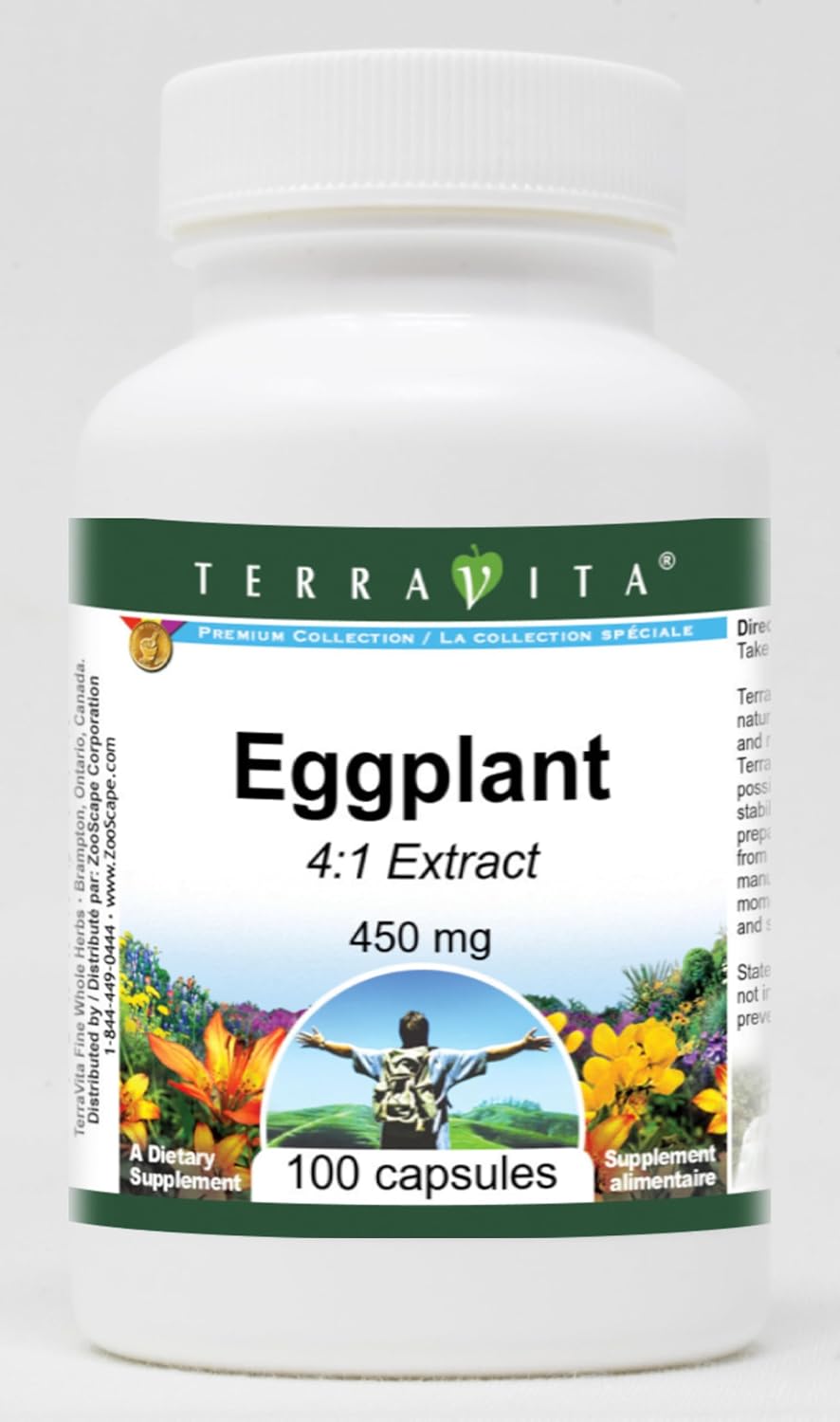 Terravita Eggplant 4:1 Extract 450 mg, 100 Capsules (3 Pack) - görsel 1
