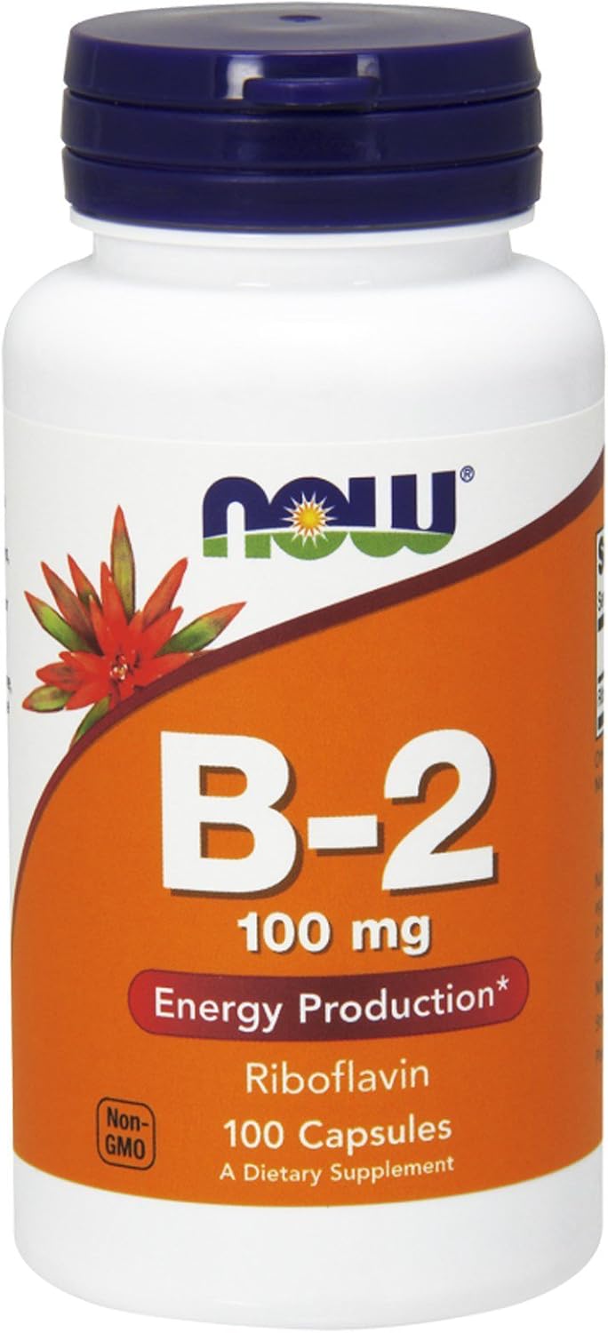 NOW Vitamin B-2 (riboflavin) 100mg, 100 Capsules (Pack of 3) - görsel 1