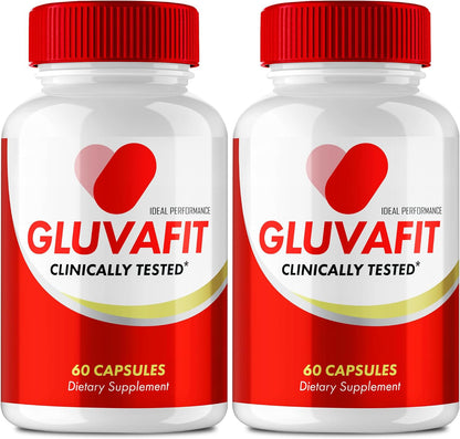 Gluvafit Advanced Blood Formula Capsules, Official Gluvafit Supplement Pills – Maximum Strength, Premium Formula for Healthy Circulation & Stable Levels, All Natural Gluvafit Reviews (2 Pack)