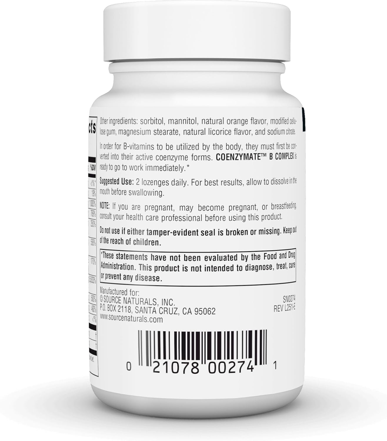 Source Naturals Coenzymate B Complex, 30 Orange Flavoured Lozenges - görsel 4