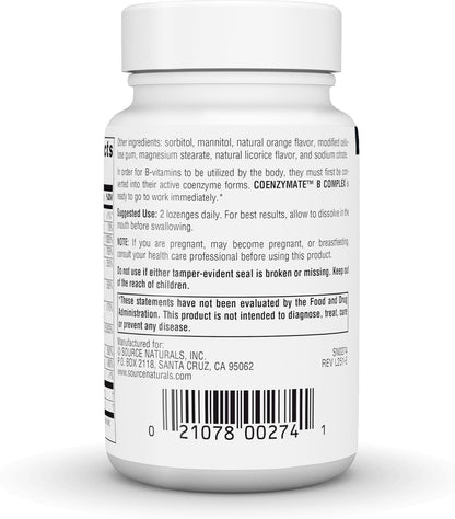 Source Naturals Coenzymate B Complex, 30 Orange Flavoured Lozenges