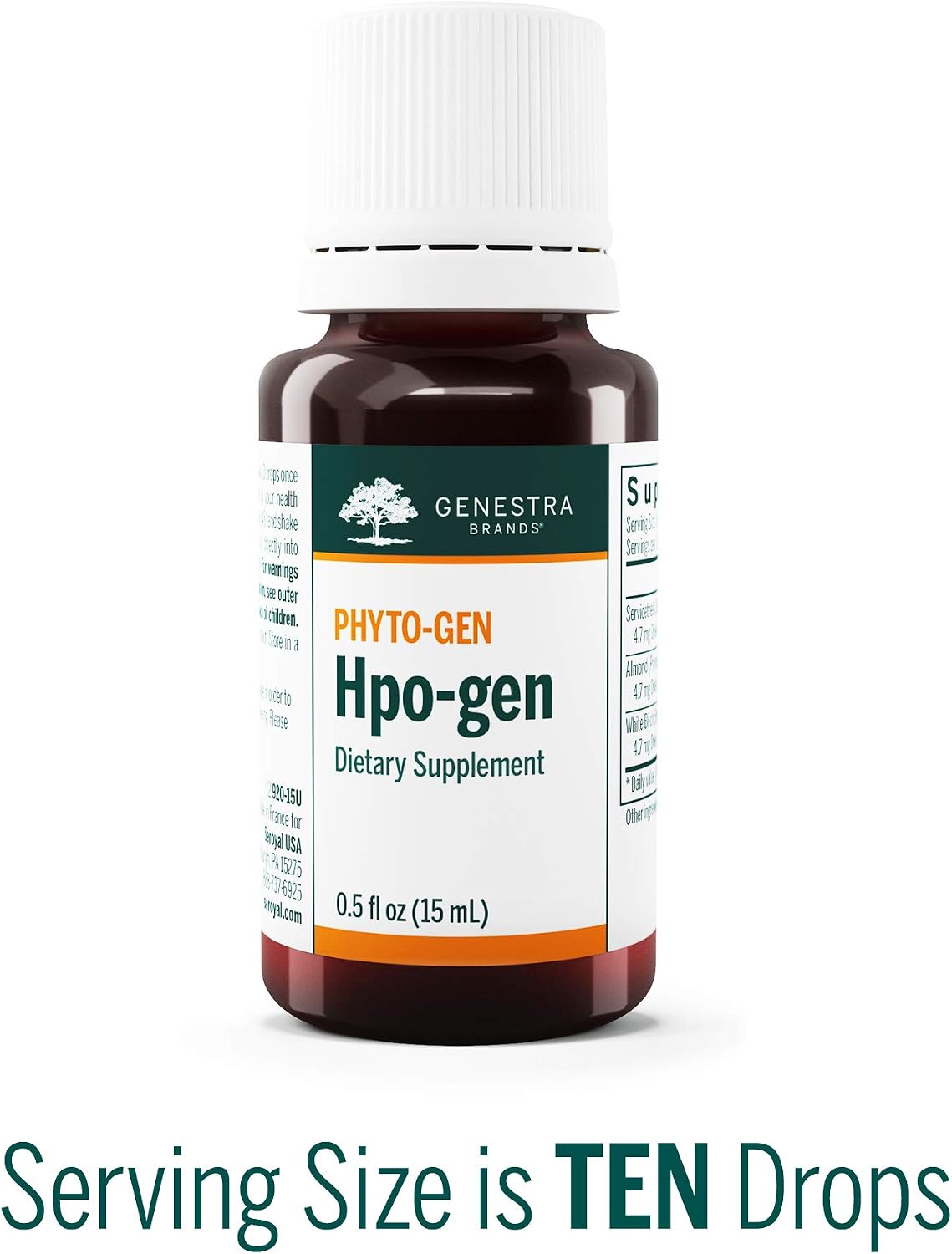 Genestra Brands Hpo-gen | Servicetree, Almond, and White Birch Herbal Supplement | 15 ml - görsel 3